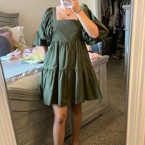 Target olive green dress, size s, never worn, runs big